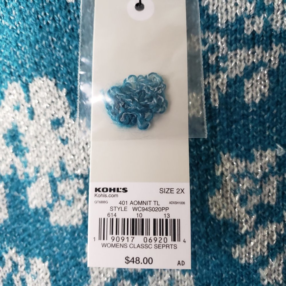 NWT Croft & Barrow cozy Lurex sweater - Picture 5 of 8